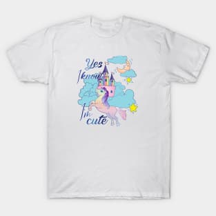 Yes I know I'm cute unicorn designs T-Shirt